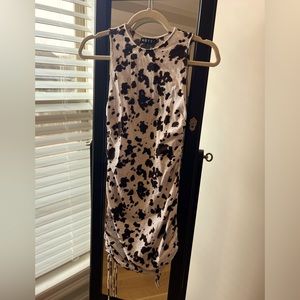 Cow, print, tight, fitting casual dress